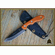 Tops Knives Mini Scandi Fixed Blade Knife,3in,Carbon Steel Blade,Tan Canvas Micarta Handle TPMSK25