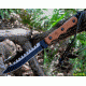 Tops Knives Ranger Bootlegger 2 Fixed Blade Knife,5in,Carbon Tool Steel Sawback Blade,Tan Canvas Micarta Handle TPRBL02