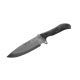 Tops Knives Silent Hero Fixed Blade Knife, w/Smooth Scales, Black, 6.38in, HERO-04