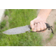 Tops Knives Silent Hero Fixed Blade Knife, w/Smooth Scales, Black, 6.38in, HERO-04