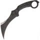 TOPS Knives Tac Tops Karambit Knife, 11.25in Overall, 7.13in Black Traction Coated 1095Hc Steel Blade, Black Canvas Micarta Handle w/ Rocky Mountain Tread, Black Kydex Sheath, TAC-01-RMT