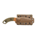 TOPS Knives VTAC Crusader Fixed Knife, 3.63in, 1095 RC 56-58 Steel, Drop Point Blade, Tan/Green Canvas Micarta Handle VTAC-02
