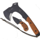 TOPS Knives Wolf Pax 2 Combo Knife, 10 1/8in Overall, 4 7/8in Axe Head, Black Traction Coated 1095 High Carbon Steel, Tan Canvas Micarta Handles, OD Green Nylon Cord Lanyard, WPAX02