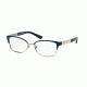 Tory Burch TY1046 Eyeglass Frames 3142-50 - Dark Navy/satin Silver Frame