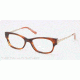 Tory Burch TY2035 Single Vision Prescription Eyeglasses 1212-48 - Havana Frame, Demo Lens Lenses