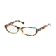 Tory Burch TY2051 Single Vision Prescription Eyeglasses 1329-49 - Blue Tortoise Geyser Frame