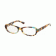 Tory Burch TY2051A Single Vision Prescription Eyeglasses 1329-51 - Blue Tortoise Geyser Frame