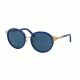 Tory Burch TY6042Q Sunglasses 310880-52 - Gold/colbalt Frame, Blue Solid Lenses