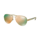 Tory Burch TY6048 Progressive Prescription Sunglasses TY6048-3146R5-59 - Lens Diameter 59 mm, Frame Color Satin Gold/bottle Green
