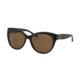 Tory Burch TY7084A Sunglasses 131273-55 - Black Frame, Brown Solid Lenses