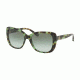 Tory Burch TY7114 Single Vision Prescription Sunglasses TY7114-17038E-53 - Lens Diameter 53 mm, Frame Color Green Tortoise