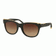 Tory Burch TY9043 Sunglasses 152213-53 - Matte Black/Gold Frame, Brown Gradient Lenses