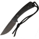 Treeman Combat Knives EDC Black Ops Fixed Blade Knife, 3in, Standard Edge, Drop Point, Black, G10 Handle TCK041