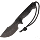 Treeman Combat Knives Path Finder Black Ops Lthr Fixed Blade Knife, 4.25in, Standard Edge, Black, G10 Handle TCK031