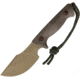 Treeman Combat Knives Path Finder Coyote Kydex Fixed Blade Knife, 4.25in, Standard Edge, Green, Canvas Micarta Handle TCK034