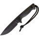 Treeman Combat Knives Recon Hunter Black Ops Kydex Fixed Blade Knife, 4.5in, Standard Edge, Drop Point, Black, G10 Handle TCK010
