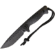 Treeman Combat Knives Recon Hunter Black Ops Leather Fixed Blade Knife, 4.5in, Standard Edge, Drop Point, Black, G10 Handle TCK011