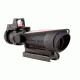 Trijicon 3.5x35 ACOG Rifle Scope, Dual Illuminated Red Crosshair .223 Reticle w/ Colt Knob Thumbscrew Mount &amp; LED 3.25 MOA Red Dot RMR Type 2, Black, 100557