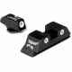 Trijicon Bright &amp; Tough 3 Dot High Night Sight Set - Green Front, For Glock, GL04O