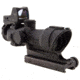 Trijicon 4x32 ACOG Rifle Scope, Center Illuminated Amber Crosshair .223 Reticle w/ Colt Knob Thumbscrew Mount &amp; LED 3.25 MOA Red Dot RMR Type 2, Black, 100556