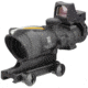 Trijicon 4x32 ACOG Rifle Scope, Dual Illuminated Amber Crosshair .223 Reticle w/ Colt Knob Thumbscrew Mount &amp; LED 3.25 MOA Red Dot RMR Type 2, Black, 100551