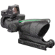 Trijicon 4x32 ACOG Rifle Scope, Dual Illuminated Green Chevron .223 Reticle w/ Colt Knob Thumbscrew Mount &amp; LED 3.25 MOA Red Dot RMR Type 2, Black, 100548
