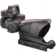 Trijicon 4x32 ACOG Rifle Scope, Dual Illuminated Red Chevron .223 Reticle w/ Colt Knob Thumbscrew Mount &amp; LED 3.25 MOA Red Dot RMR Type 2, Black, 100549