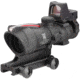 Trijicon 4x32 ACOG Rifle Scope, Dual Illuminated Red Chevron .223 Reticle w/ Colt Knob Thumbscrew Mount &amp; LED 3.25 MOA Red Dot RMR Type 2, Black, 100549