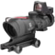 Trijicon 4x32 ACOG Rifle Scope, Dual Illuminated Red Chevron .223 Reticle w/ Colt Knob Thumbscrew Mount &amp; LED 3.25 MOA Red Dot RMR Type 2, Black, 100549