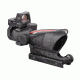 Demo, Trijicon 4x32 ACOG Rifle Scope, Dual Illuminated Red Chevron .223 Reticle w/ Colt Knob Thumbscrew Mount &amp; LED 3.25 MOA Red Dot RMR Type 2, Black, 100549