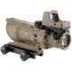 Trijicon 4x32 ACOG Rifle Scope, Dual Illuminated Red Chevron .223 Reticle w/ Colt Knob Thumbscrew Mount &amp; LED 3.25 MOA Red Dot RMR Type 2, Cerakote FDE, 100570