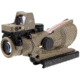 Trijicon 4x32 ACOG Rifle Scope, Dual Illuminated Red Chevron .223 Reticle w/ Colt Knob Thumbscrew Mount &amp; LED 3.25 MOA Red Dot RMR Type 2, Cerakote FDE, 100570
