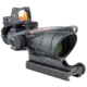 Trijicon 4x32 ACOG Rifle Scope, Dual Illuminated Red Chevron .223 Reticle w/ Colt Knob Thumbscrew Mount &amp; LED 3.25 MOA Red Dot RMR Type 2, Cerakote Gray, 100568