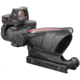 Trijicon 4x32 ACOG Rifle Scope, Dual Illuminated Red Crosshair .223 Reticle w/ Colt Knob Thumbscrew Mount &amp; LED 3.25 MOA Red Dot RMR Type 2, Black, 100550