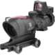 Trijicon 4x32 ACOG Rifle Scope, Dual Illuminated Red Crosshair .223 Reticle w/ Colt Knob Thumbscrew Mount &amp; LED 3.25 MOA Red Dot RMR Type 2, Black, 100550