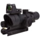 Trijicon 4x32 ACOG Rifle Scope, LED Red Crosshair .223 Reticle w/ Colt Knob Thumbscrew Mount &amp; Adjustable LED 3.25 MOA Red Dot RMR Type 2, Black, 100564