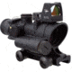 Trijicon 4x32 ACOG Rifle Scope, LED Red Crosshair .223 Reticle w/ Colt Knob Thumbscrew Mount &amp; LED 3.25 MOA Red Dot RMR Type 2, Black, 100558