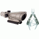 Trijicon ACOG 3.5x35 Nickel Boron Dual Illum. Green Chevron .223 Ball. Reticle w/ TA51 Mount TA11-C-100201 w/ Gerber Suspension Multi-Plier w/ Open Frame Design 1473