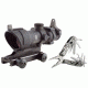 Trijicon ACOG 4x32 Red Dot Scope, Illuminated Amber Crosshair, .308 Ballistic Reticle &amp; Gerber Suspension Multi-Plier 1471, BOX