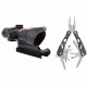 Trijicon ACOG 4x32 Scope with TA51 Mount, CK- Sniper Gray, Dual Illum Red Chevron .223 with RMR 100322 w/ FREE Gerber Suspension Multi-Plier 1471