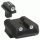 Trijicon Bright &amp; Tough Colt Officers 3 Dot Green Front &amp; Yellow Novak Rear Night Sight Set
