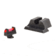 Trijicon Fiber Optic Pistol Front/Rear Sight Set, Red Fiber Stick, Glock 42/43, Black, 601029