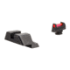 Trijicon Fiber Optic Pistol Front/Rear Sight Set, Red Fiber Stick, Glock 42/43, Black, 601029