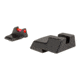 Trijicon Fiber Optic Pistol Front/Rear Sight Set, Red Fiber Stick, H&amp;K .45/.45Tactical, Black, 601044