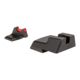 Trijicon Fiber Optic Pistol Front/Rear Sight Set, Red Fiber Stick, H&K .45/.45Tactical, Black, 601044