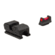 Trijicon Fiber Optic Pistol Front/Rear Sight Set, Red Fiber Stick, Walther P99/PPQ/PPQ M2, Black, 601053