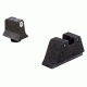Trijicon For Glock Suppressor Night Sight Set - White Outline Front, Black Outline Rear for Calibers 9mm, .40, .45 G.A.P., .357, and .380 600658