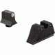 Trijicon For Glock Suppressor Night Sight Set - White Outline Front, Black Outline Rear for Calibers 9mm, .40, .45 G.A.P., .357, and .380 600658