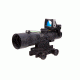 Trijicon 3x30 Compact ACOG Scope, Dual Illuminated Green Chevron .223/62gr. Ballistic Reticle w/Dual Illuminated RMR 9.0 MOA Green Dot and Colt Knob Thumbscrew Mount 400160