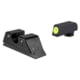 Trijicon HD Tritium Night Sights - Rear - Yellow Front Outline - for GLOCK Models 20, 21, 29, 30, and 41 including S &amp; SF variants, Black, GL145-C-601167